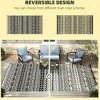 NAYSAYE Outdoor Rug Reversible Waterproof Plastic Straw Mat Portable with Carry Bag for Patio, White and Black - 4 of 4