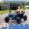 24V Kids Ride On UTV, 2-Seater 4WD Electric Off-Road Truck with Remote Control, Sun Shade, LED Lights, 3 Speeds, Music Player, Shock Absorbers - 2 of 4
