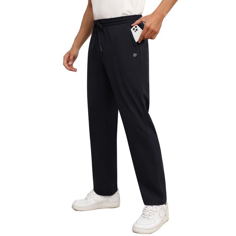 Men's Fleece Lined Sweatpants Thermal Pajama Jogger Pant with Pockets for Athletic Workout Running, 5 of 8