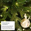 Fraser Slim Fir 6.5ft Christmas Tree Pre-Lit Artificial with 2,725 Branch Tips & 640 Low-Voltage Warm LED Lights, Foldable Stand - 4 of 4