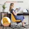 Mr Ironstone Modern Fabric Armless Adjustable Swivel Office Desk Chairs with Wheels - 2 of 4