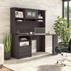 Cabot 60W Corner Desk with Hutch Heather Gray - Bush Furniture: Laminated Workstation, MDF Frame, Office Storage - 2 of 4