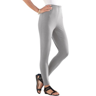 Roaman's Women's Plus Size Petite Ankle Length Essential Stretch Legging