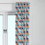 Bacati - Liam Aqua/Orange/Navy Kilim Curtain Panel