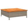 vidaXL Parasol Base Cover Gray 27.6"x27.6"x9.8" Poly Rattan and Acacia - 2 of 4