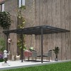 14.5' x 10' Aluminum Polycarbonate Pergola with UV Blocking for Outdoor Wall-Mounted Use, Family Shade - 2 of 4