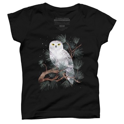 Girl's Design By Humans Snowy By littleclyde T-Shirt