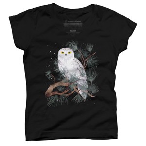 Girl's Design By Humans Snowy By littleclyde T-Shirt - 1 of 3