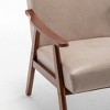 NixBex Mid-Century Modern Accent Chair with Microfiber Upholstery and Solid Wood Frame Comfy Chair Lounge Chair for Living Room, Bedroom - 4 of 4