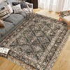 Durable Low-Pile Non-Slip Area Rug - Vintage Boho Style for Living Room, Office, Dining Room, Kids Room, and Farmhouse; Washable - 3 of 4