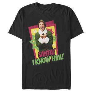 Men's Elf Santa I Know Him Quote T-Shirt - 1 of 4