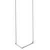 Chisel Stainless Steel Polished Cubic Zirconia Angled Bar on a 17.5" Cable Chain Necklace - 2 of 2