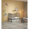 3-In-1 Convertible Crib In Storm Grey, Made Of Sustainable Pinewood, Non-Toxic Finish, Comes With Locking Wheels, Wooden Nursery Furniture - 3 of 4
