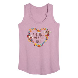 Women's - Disney - A Full Heart And A Full Plate Graphic Racerback Tank - 1 of 4