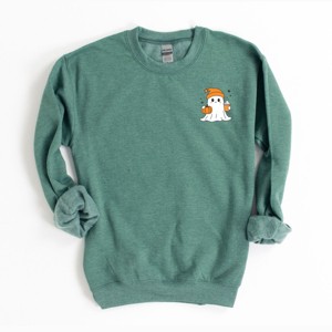 Simply Sage Market Ghost Pumpkin Spice Sparkle Sweatshirt - 1 of 4