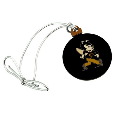Emporia State University Secondary Logo Mini Small Tiny Wood Christmas Tree Holiday Ornament