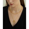 Bearfruit Jewerly Sterling Silver 18k Gold Plated Eliana Circle Necklace - 4 of 4
