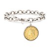 Ross-Simons Italian Genuine 20-Lira Coin Charm Bracelet in Sterling Silver. 8 inches - 4 of 4