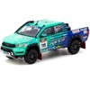 2017 Toyota Hilux AXCR Truck #119 Green and Blue Livery w/Plastic Transporter Packaging 1/64 Diecast Model Car by Tarmac Works - 3 of 4