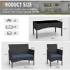 ALAULM Patio Furniture Set Outdoor Wicker Rattan Chairs Conversation Sets w/Coffee Table, Rocking Bistro Set, for Patio Lawn Backyard - 2 of 4