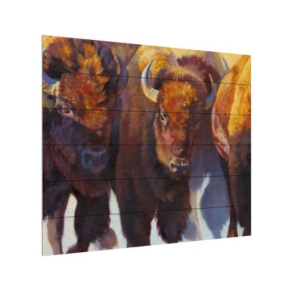 Trademark Fine Art -Julie T. Chapman 'Wall Of Thunder' Wood Slat Art
