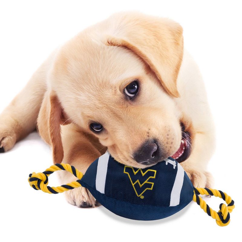NCAA West Virginia Mountaineers Nylon Football Dog Toy, 4 of 5
