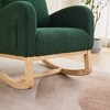 NicBex Polyester Glider Rocking Chair,Upholstered Nursery Rocking Chairs with High Backrest,Modern Rocking Chair,Nursing Chair for Bedroom - 3 of 4