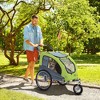 Skyzone 2-in-1 Pet Bike Trailer & Stroller with 360° Swivel Wheel, Canopy, Mesh Vent & Storage - 2 of 4