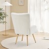 FERPIT Accent Chair Wingback Design with Rubberwood Legs & Levelers - 4 of 4