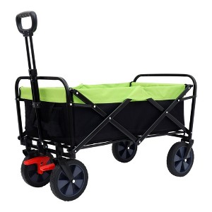 Grungis Folding Wagon Cart with  360lbs Weight Capacity,Heavy Duty Shopping Cart with Wheels,Utility Cart for Camping,Shopping - 1 of 4