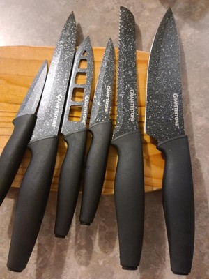  Granitestone Nutriblade Knife Set, High Grade Professional Chef  Kitchen Knives Set, Knife Sets Toughened Stainless Steel w Nonstick Mineral  Coating, Blue, 6 Piece: Home & Kitchen
