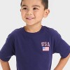 Toddler Boys' 4th of July USA T-Shirt - Cat & Jack™ Navy Blue - 2 of 4