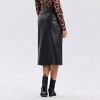 Women's Button-Front Midi A-Line Skirt - A New Day™ Black - 2 of 4