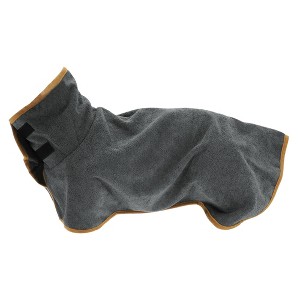 Unique Bargains Dog Bathrobe Pet Towel with Magic Tapes XS Gray - 1 of 4