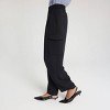 Women's Barrel Leg Pleated Cargo Pants - A New Day™ - 4 of 4