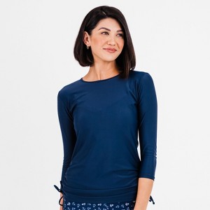 Calypsa Women's 3/4 Sleeve Rash Guard UPF 50+ Margaux Swim Top - 1 of 2
