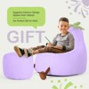 Sapphtopaz Eggplant Bean Bag Chair for Children with Faux Fur Fabric Cover Child-Friendly Cute Cloud Couch for Living Room, Nursery - 2 of 4