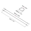 Unique Bargains Stainless Steel Lanyard Cables Eyelets Ended Security Wire Rope 6 Pcs with 12 Pcs Key Ring - image 2 of 4