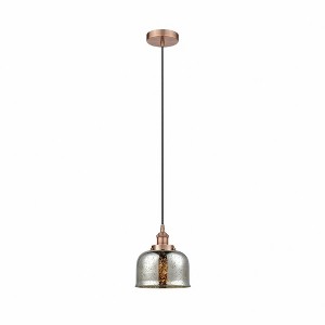 Bell - 1 Light Cord Hung Mini Pendant In Modern Style-9.5 Inches Tall and 8 Inches Wide - 1 of 1