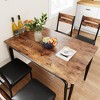 WhizMax Dining Table Set for 4 with Rectangular Wood Top and Cushioned Chairs, 5 Piece Kitchen & Dining Room Sets for Small Space, Apartment - 2 of 4