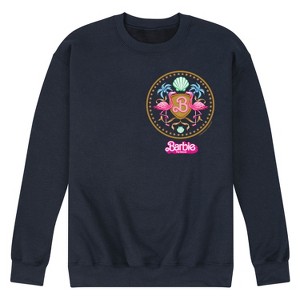Men's - Barbie - Barbie Crest Full Color Graphic Fleece Sweatshirt - 1 of 4