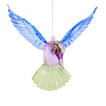 Crystal Expressions Hummingbird Ornament  -  One Ornament 4.0 Inches -  Bird Summer Flower Nectar  -   -  Acrylic  -  Multicolored
