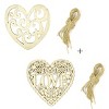 Wrapables Wooden Heart Ornament Hanging Love Decoration (Set of 20) - 2 of 4