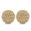 HomeRoots Set of Two 5" Gold Clear And Ivory Metal Faux Crystal And Pearl Decorative Orbs - 4 of 4