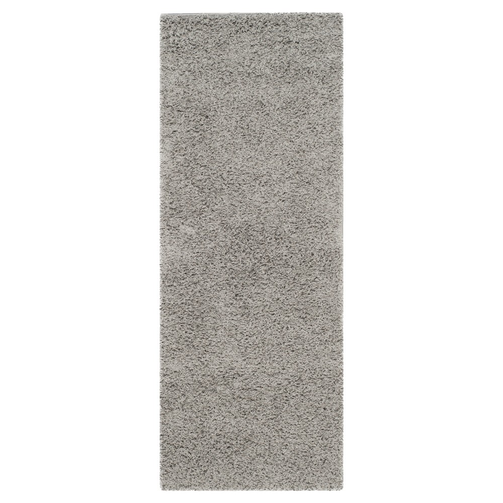 2'3inx10' Runner Reedley Solid Loomed Rug Light Gray - Safavieh