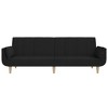 vidaXL Sofa Bed Black 100% Polyester, Wood, Foam 2-Seater - 4 of 4