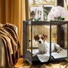 Artloge Modern Extra Large Heavy Duty Dog Crate Tempered Glass Pet Cage with Anti-Rust Aluminum Frame Lockable Casters & Spacious Interior - 2 of 4