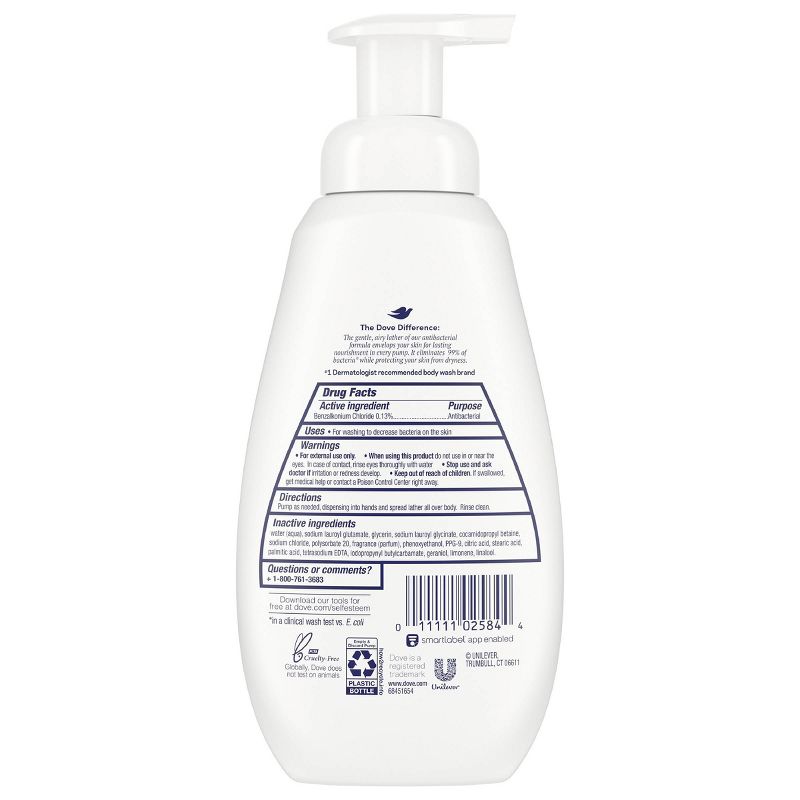 Dove Beauty Sensitive Skin Sulfate-Free Shower Foam Body Wash - 13.5 fl oz, 4 of 14