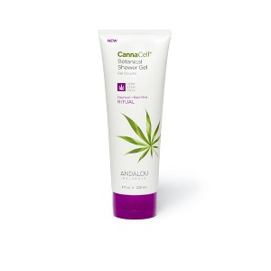 Andalou Naturals CannaCell Patchouli and Basil Mint Botanical Shower Gel - 8 fz - 1 of 4