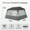 Naturehike Cape 6 Person Camping Tent, 60S Easy Setup Instant Tent Pop up Tent, Waterproof Large Tall 6 Person Tents for Camping, Car Camping - 3 of 4